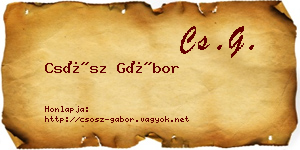 Csősz Gábor névjegykártya