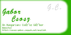 gabor csosz business card